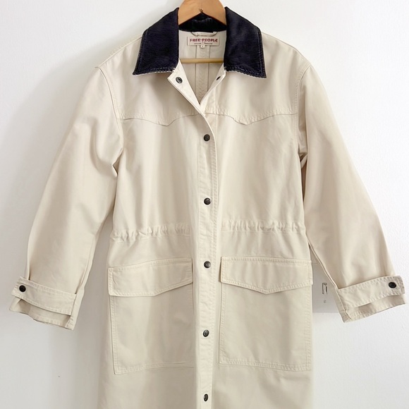 Free People Hunter Duster Canvas Barn Jacket NWOT - Picture 5 of 16